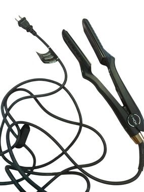 CROC Flat Iron Hair Straightener Black Gold | Professional Salon Styling Tool